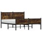 vidaXL Metallbett ohne Matratze Räuchereiche 140x190 cm vidaXL Metallbett ohne Matratze Räuchereiche 140x190 cm