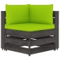 3-Sitzer Outdoor-Sofa mit Kissen Grau Imprägniertes Kiefernholz 3-Sitzer Outdoor-Sofa mit Kissen Grau Imprägniertes Kiefernholz