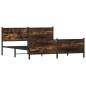 vidaXL Metallbett ohne Matratze Räuchereiche 183x213 cm vidaXL Metallbett ohne Matratze Räuchereiche 183x213 cm
