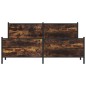 vidaXL Metallbett ohne Matratze Räuchereiche 183x213 cm vidaXL Metallbett ohne Matratze Räuchereiche 183x213 cm