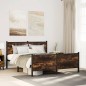 vidaXL Metallbett ohne Matratze Räuchereiche 160x200 cm vidaXL Metallbett ohne Matratze Räuchereiche 160x200 cm
