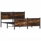vidaXL Metallbett ohne Matratze Räuchereiche 160x200 cm vidaXL Metallbett ohne Matratze Räuchereiche 160x200 cm