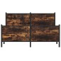 vidaXL Metallbett ohne Matratze Räuchereiche 160x200 cm vidaXL Metallbett ohne Matratze Räuchereiche 160x200 cm