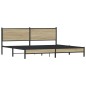 vidaXL Metallbett ohne Matratze Sonoma-Eiche 200x200 cm vidaXL Metallbett ohne Matratze Sonoma-Eiche 200x200 cm