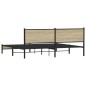 vidaXL Metallbett ohne Matratze Sonoma-Eiche 200x200 cm vidaXL Metallbett ohne Matratze Sonoma-Eiche 200x200 cm
