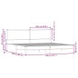 vidaXL Metallbett ohne Matratze Sonoma-Eiche 200x200 cm vidaXL Metallbett ohne Matratze Sonoma-Eiche 200x200 cm
