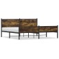 vidaXL Metallbett ohne Matratze Räuchereiche 193x203 cm vidaXL Metallbett ohne Matratze Räuchereiche 193x203 cm