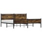 vidaXL Metallbett ohne Matratze Räuchereiche 193x203 cm vidaXL Metallbett ohne Matratze Räuchereiche 193x203 cm