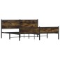 vidaXL Metallbett ohne Matratze Räuchereiche 193x203 cm vidaXL Metallbett ohne Matratze Räuchereiche 193x203 cm