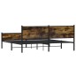 vidaXL Metallbett ohne Matratze Räuchereiche 193x203 cm vidaXL Metallbett ohne Matratze Räuchereiche 193x203 cm