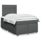 vidaXL Boxspringbett mit Matratze Dunkelgrau 120x200 cm Stoff vidaXL Boxspringbett mit Matratze Dunkelgrau 120x200 cm Stoff