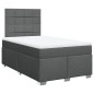 vidaXL Boxspringbett mit Matratze Dunkelgrau 120x200 cm Stoff vidaXL Boxspringbett mit Matratze Dunkelgrau 120x200 cm Stoff