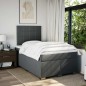 vidaXL Boxspringbett mit Matratze Dunkelgrau 120x200 cm Stoff vidaXL Boxspringbett mit Matratze Dunkelgrau 120x200 cm Stoff
