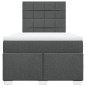 vidaXL Boxspringbett mit Matratze Dunkelgrau 120x200 cm Stoff vidaXL Boxspringbett mit Matratze Dunkelgrau 120x200 cm Stoff