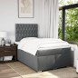 vidaXL Boxspringbett mit Matratze Dunkelgrau 120x200 cm Stoff vidaXL Boxspringbett mit Matratze Dunkelgrau 120x200 cm Stoff