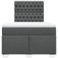 vidaXL Boxspringbett mit Matratze Dunkelgrau 120x200 cm Stoff vidaXL Boxspringbett mit Matratze Dunkelgrau 120x200 cm Stoff