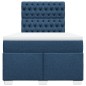 vidaXL Boxspringbett mit Matratze Blau 120x200 cm Stoff vidaXL Boxspringbett mit Matratze Blau 120x200 cm Stoff