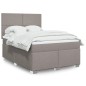 vidaXL Boxspringbett mit Matratze Taupe 140x190 cm Stoff vidaXL Boxspringbett mit Matratze Taupe 140x190 cm Stoff