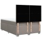 vidaXL Boxspringbett mit Matratze Taupe 140x190 cm Stoff vidaXL Boxspringbett mit Matratze Taupe 140x190 cm Stoff