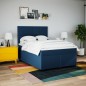 vidaXL Boxspringbett mit Matratze Blau 140x190 cm Stoff vidaXL Boxspringbett mit Matratze Blau 140x190 cm Stoff