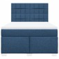 vidaXL Boxspringbett mit Matratze Blau 140x190 cm Stoff vidaXL Boxspringbett mit Matratze Blau 140x190 cm Stoff