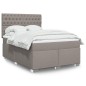 vidaXL Boxspringbett mit Matratze Taupe 140x190 cm Stoff vidaXL Boxspringbett mit Matratze Taupe 140x190 cm Stoff