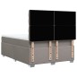 vidaXL Boxspringbett mit Matratze Taupe 140x190 cm Stoff vidaXL Boxspringbett mit Matratze Taupe 140x190 cm Stoff