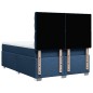 vidaXL Boxspringbett mit Matratze Blau 140x190 cm Stoff vidaXL Boxspringbett mit Matratze Blau 140x190 cm Stoff