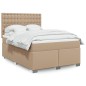 vidaXL Boxspringbett Matratze Cappuccino-Braun 160x200 cm Kunstleder vidaXL Boxspringbett Matratze Cappuccino-Braun 160x200 cm Kunstleder