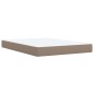 vidaXL Boxspringbett Matratze Cappuccino-Braun 160x200 cm Kunstleder vidaXL Boxspringbett Matratze Cappuccino-Braun 160x200 cm Kunstleder