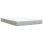 vidaXL Boxspringbett mit Matratze Hellgrau 140x200 cm Samt vidaXL Boxspringbett mit Matratze Hellgrau 140x200 cm Samt