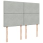 vidaXL Boxspringbett mit Matratze Hellgrau 140x200 cm Samt vidaXL Boxspringbett mit Matratze Hellgrau 140x200 cm Samt