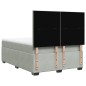 vidaXL Boxspringbett mit Matratze Hellgrau 140x200 cm Samt vidaXL Boxspringbett mit Matratze Hellgrau 140x200 cm Samt