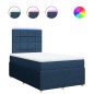 vidaXL Boxspringbett mit Matratze Blau 120x200 cm Stoff vidaXL Boxspringbett mit Matratze Blau 120x200 cm Stoff