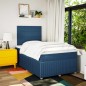 vidaXL Boxspringbett mit Matratze Blau 120x200 cm Stoff vidaXL Boxspringbett mit Matratze Blau 120x200 cm Stoff