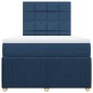 vidaXL Boxspringbett mit Matratze Blau 120x200 cm Stoff vidaXL Boxspringbett mit Matratze Blau 120x200 cm Stoff