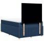 vidaXL Boxspringbett mit Matratze Blau 120x200 cm Stoff vidaXL Boxspringbett mit Matratze Blau 120x200 cm Stoff