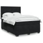 vidaXL Boxspringbett mit Matratze Schwarz 140x200 cm Samt vidaXL Boxspringbett mit Matratze Schwarz 140x200 cm Samt