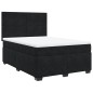 vidaXL Boxspringbett mit Matratze Schwarz 140x200 cm Samt vidaXL Boxspringbett mit Matratze Schwarz 140x200 cm Samt