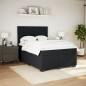 vidaXL Boxspringbett mit Matratze Schwarz 140x200 cm Samt vidaXL Boxspringbett mit Matratze Schwarz 140x200 cm Samt