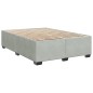 vidaXL Boxspringbett mit Matratze Hellgrau 140x200 cm Samt vidaXL Boxspringbett mit Matratze Hellgrau 140x200 cm Samt