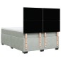 vidaXL Boxspringbett mit Matratze Hellgrau 140x200 cm Samt vidaXL Boxspringbett mit Matratze Hellgrau 140x200 cm Samt