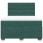 vidaXL Boxspringbett mit Matratze Dunkelgrün 140x200 cm Samt vidaXL Boxspringbett mit Matratze Dunkelgrün 140x200 cm Samt