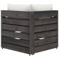 2-Sitzer Outdoor-Sofa mit Kissen Grau Imprägniertes Kiefernholz 2-Sitzer Outdoor-Sofa mit Kissen Grau Imprägniertes Kiefernholz