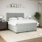 vidaXL Boxspringbett mit Matratze Hellgrau 180x200 cm Samt vidaXL Boxspringbett mit Matratze Hellgrau 180x200 cm Samt