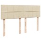 vidaXL Boxspringbett mit Matratze Creme 140x190 cm Stoff vidaXL Boxspringbett mit Matratze Creme 140x190 cm Stoff