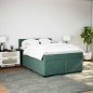 vidaXL Boxspringbett mit Matratze Dunkelgrün 140x200 cm Samt vidaXL Boxspringbett mit Matratze Dunkelgrün 140x200 cm Samt