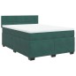 vidaXL Boxspringbett mit Matratze Dunkelgrün 140x200 cm Samt vidaXL Boxspringbett mit Matratze Dunkelgrün 140x200 cm Samt