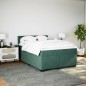 vidaXL Boxspringbett mit Matratze Dunkelgrün 140x200 cm Samt vidaXL Boxspringbett mit Matratze Dunkelgrün 140x200 cm Samt