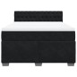 vidaXL Boxspringbett mit Matratze Schwarz 140x200 cm Samt vidaXL Boxspringbett mit Matratze Schwarz 140x200 cm Samt